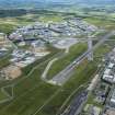 Oblique aerial view of Aberdeen International Airport, looking WNW.