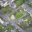 Oblique aerial view of the Corstorphine Dovecot, looking WNW.