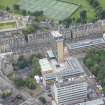 Oblique aerial view of 17-19 Buccleuch Place, William Robertson Building and David Hume Tower, looking SSE.