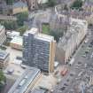 Oblique aerial view of Buccleuch Place and David Hume Tower, looking NE.