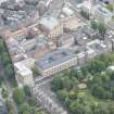 Oblique aerial view of George Square, McEwan Hall and Medical School, looking NNE.