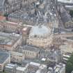 Oblique aerial view of Teviot Row House, Reid School of Music and McEwan Hall, looking NW.