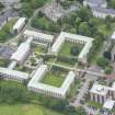 Oblique aerial view of Pollock Halls of Residence Gymnasium, Holland House and Fraser House, looking WSW.