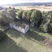 Oblique aerial view of Dowhill Castle looking north west.
