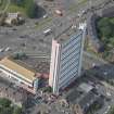 Oblique aerial view of Anniesland Court, looking WSW.