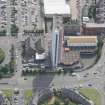 Oblique aerial view of Anniesland Court, looking SE.