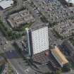 Oblique aerial view of Anniesland Court, looking ENE.