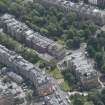 Oblique aerial view of Park Street East, Claremont Terrace, Woodlands Terrace and Park Gardens, looking SE.