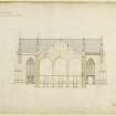 Drawing of section through Middle Church, Dundee
