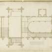 Drawing of plan of gallery floor timbers, Dundee Church