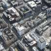 Oblique aerial view of Dalmore House, Holland Street, St Matthew's Blythswood Church and Elmbank Street, looking SE.