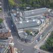 Oblique aerial view of Bridgegate fish market, looking E.