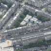 Oblique aerial view of Montgomery Street, Brunswick Street and Leith Walk, looking SSE.