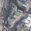 Oblique aerial view of Leith Street and Waterloo Place, looking NNE.