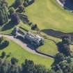 Oblique aerial view of Dunphail House, looking SSW.