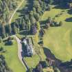 Oblique aerial view of Dunphail House, looking ESE.