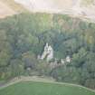 Oblique aerial view of Boyne Castle, looking NW.