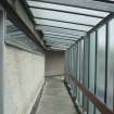 C Block, roof. View along walkway from south.