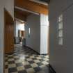S Block, view of round corridor from north.