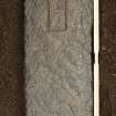 VIew of incised cross slab (daylight including scale)