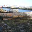 View of an old boat, photograph from watching brief at James Watt Dock, Glasgow