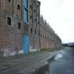 South elevation of the warehouse, photograph from watching brief at James Watt Dock, Glasgow
