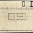 Drawing showing lower roof plan of the Bernat Klein Studio