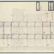 Drawing showing south elevation of the Bernat Klein Studio 
