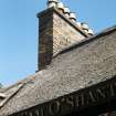 View of reed thatched roof and chimney stack ; Tam O'Shanter Inn, Ayr.