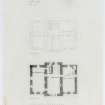 Survey drawing. Asknish House; first and second floor plans.
