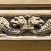 Detail of carving over main entrance.