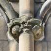 Detail of grotesque carvings on east front.