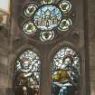 Detail of high window on east wall depicting St Peter and St John.