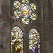 Detail of high window on west wall depicting Samuel and David.