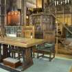 General view of communion table and pulpit.