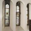 Detail of window on gallery stair.