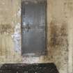 Interior. Granary Range. 2nd Floor. Detail of fireproof iron door.