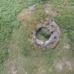 Vertical aerial photograph showing full site extent of Ousdale Burn broch
