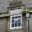 North front, detail of dormer with stone pediment