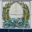 First floor. Gallery. Detail of laurel leaf tiles. Calder Street Public Baths and Washhouse, Glasgow