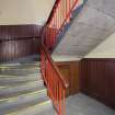 General view of staircase from lower level.