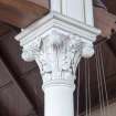 Detail of column head at gallery level.