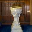Detail of marble font.