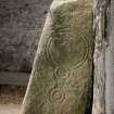 Pictish symbol stone, view of side face