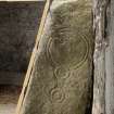 Pictish symbol stone, view of side face (including scale)