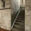 Interior view showing stair in narthex, Chalmers Memorial Church, Gosford Road, Port Seton.