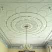 Ground floor. Drawing room, ceiling from north east