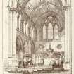 Plate 32 Drawing of interior of St. Augustine's Episcopal Church.
Insc.:'Chancel of S. Augustine's Church.'