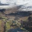Oblique aerial view of Lochranza, Isle of Arran.
