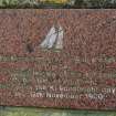 A plaque erected near the Monrieth wreck commemorating its wrecking. Photo: A. Roberts (© WA Coastal & Marine 2015).